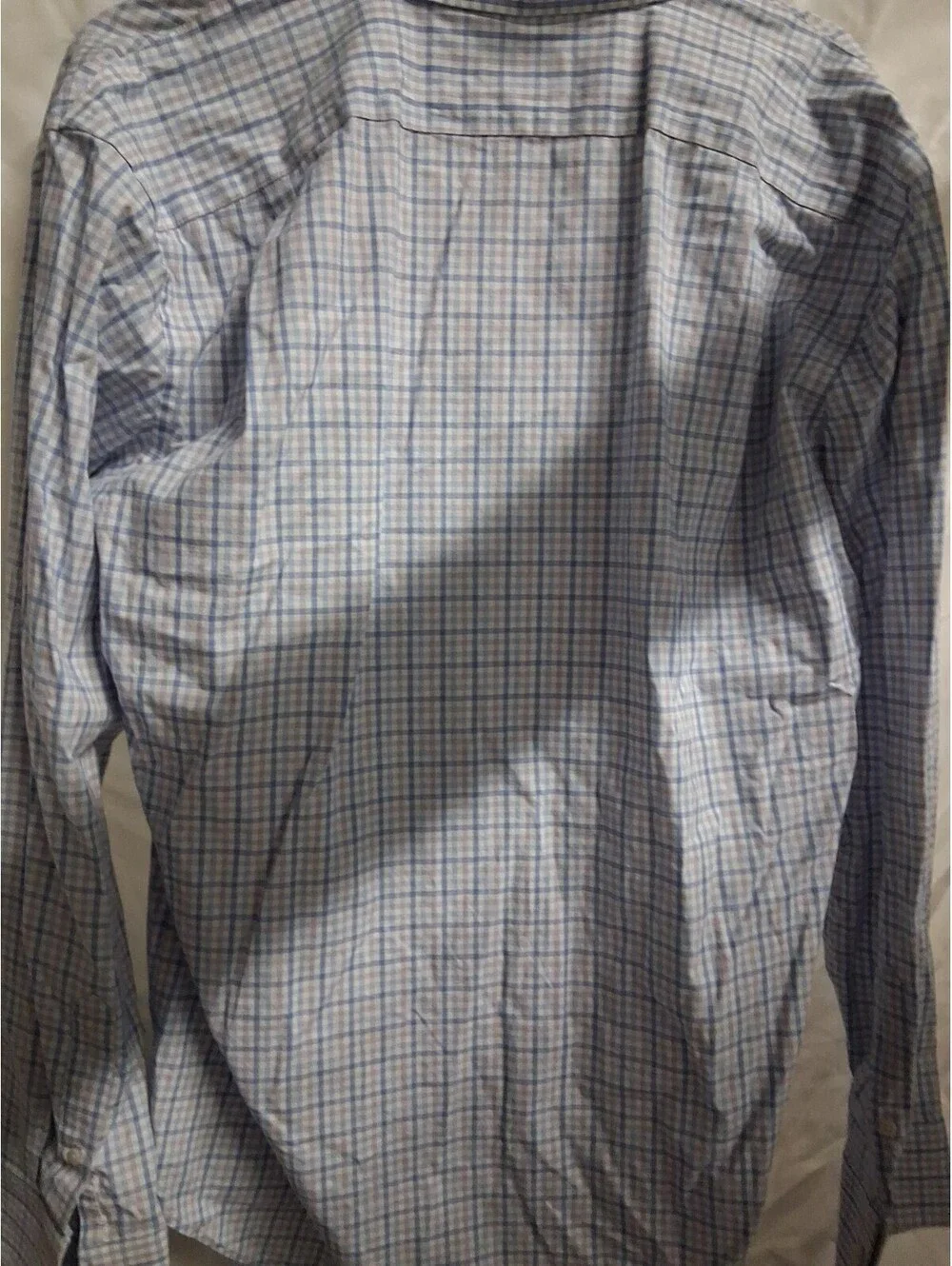 J.Crew Thompson Shirt Mens XL Blue Plaid Wrinkle Free Cotton Button Down G2